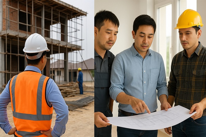 So sánh xây nhà trọn gói và tự thuê thầu từng phần